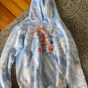 Blue hoodie